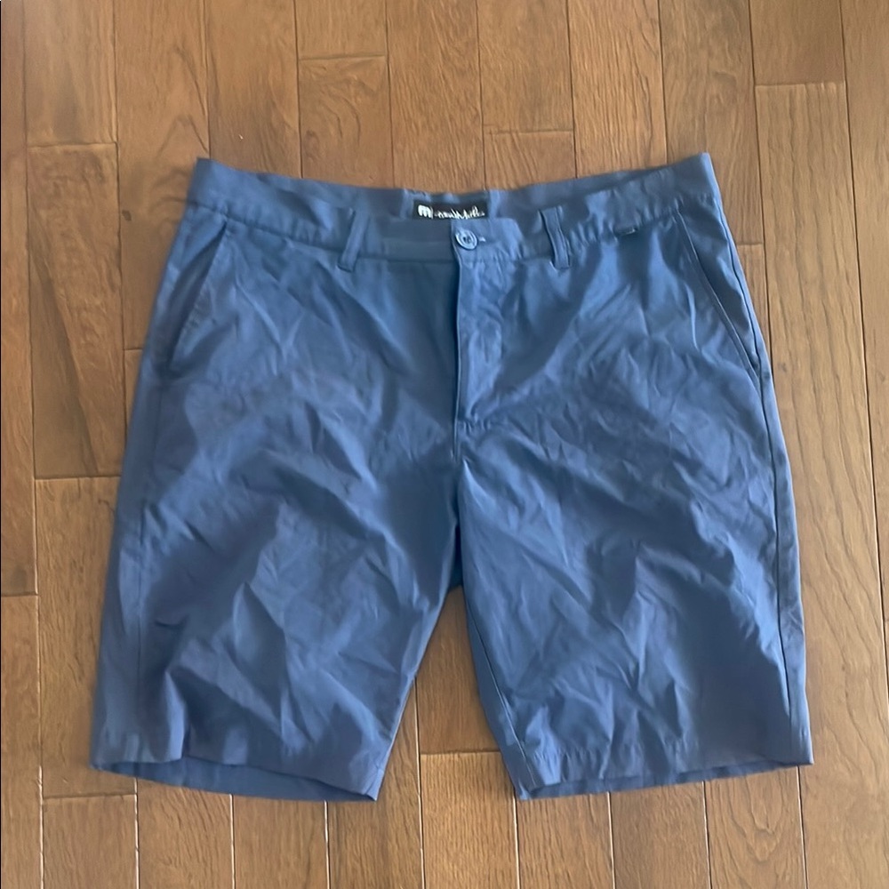 Travis Mathew Blue Flat Front Shorts